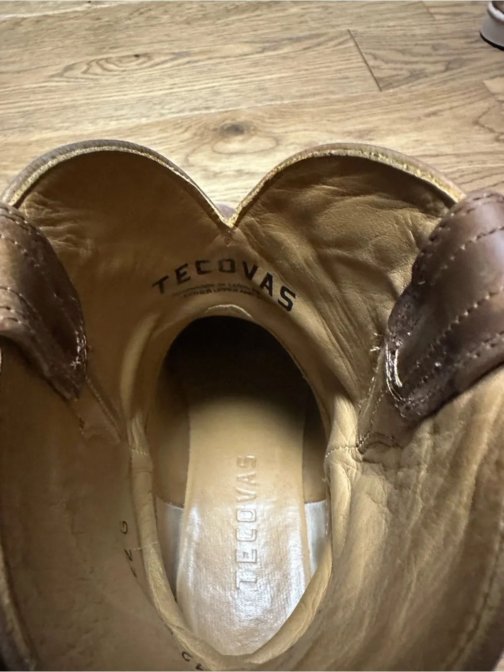 Tecovas Brown Leather Western Ankle Boots